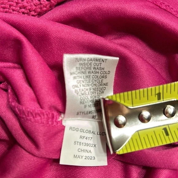 Crochet dress,pink Sm,cottagecore, tassels,fairy,whimsy,coastal,feminine,NWT - Picture 15 of 15